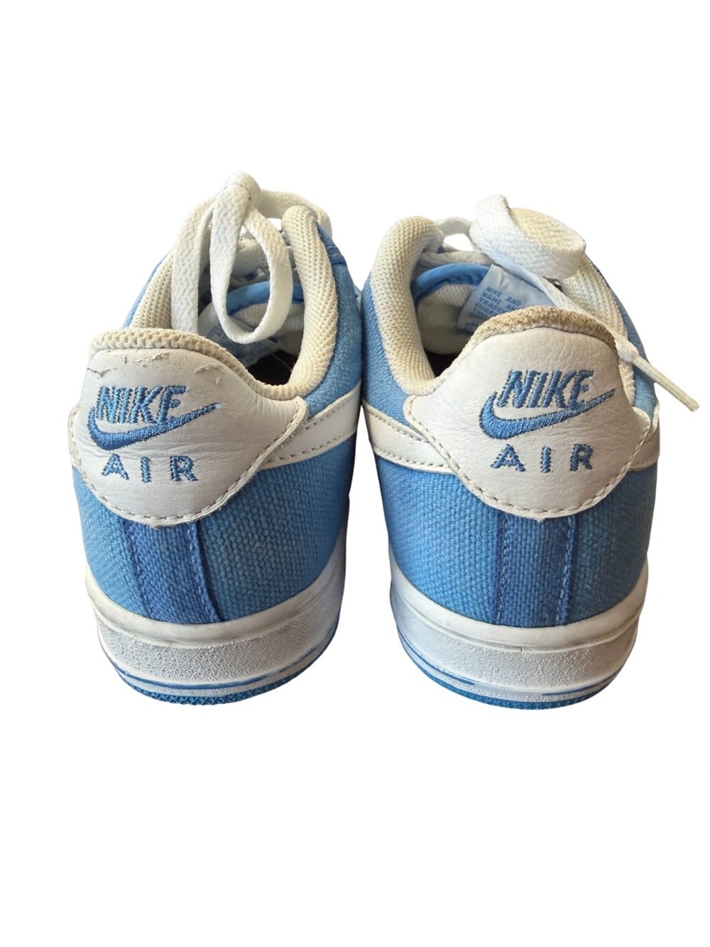 Nike Kids Blue and White Canvas Air Sneakers